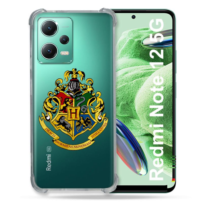 Coque Transparente Renforcée En Verre Trempé Pour Xiaomi Redmi Note 12 5G Harry Potter Poudlard