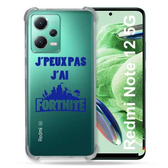 Coque Transparente Renforcée En Verre Trempé Pour Xiaomi Redmi Note 12 5G Jpeux pas jai Fortnite