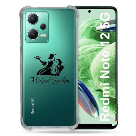 Coque Transparente Renforcée En Verre Trempé Pour Xiaomi Redmi Note 12 5G Michael Jackson