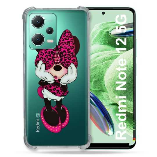 Coque Transparente Renforcée En Verre Trempé Pour Xiaomi Redmi Note 12 5G Minnie