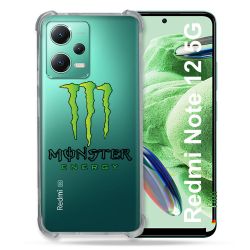 Coque Transparente Renforcée En Verre Trempé Pour Xiaomi Redmi Note 12 5G Monster Energy