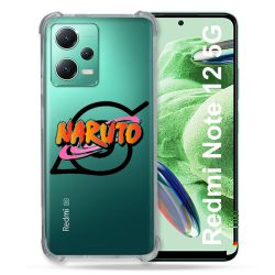 Coque Transparente Renforcée En Verre Trempé Pour Xiaomi Redmi Note 12 5G Naruto Logo