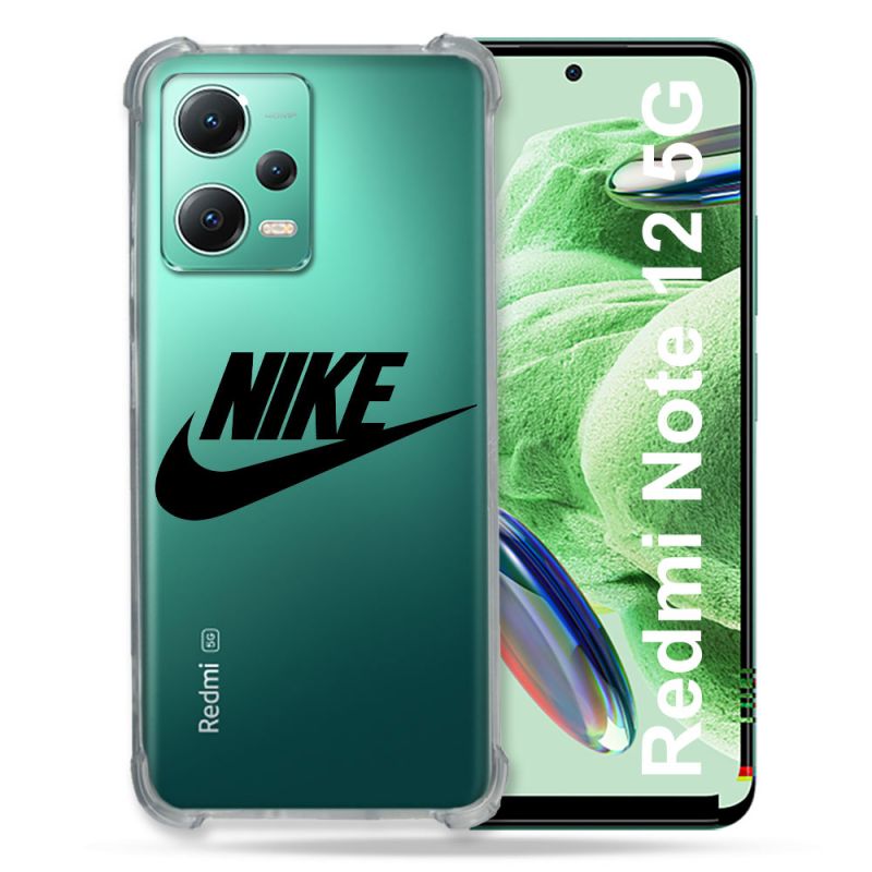 Coque Transparente Renforcée En Verre Trempé Pour Xiaomi Redmi Note 12 5G Nike