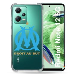 Coque Transparente Renforcée En Verre Trempé Pour Xiaomi Redmi Note 12 5G Olympique Marseille OM