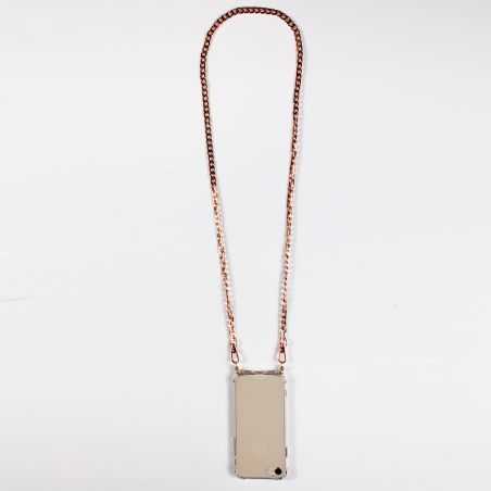 Coque Transparente Renforcée En Verre Trempé Pour Xiaomi Redmi Note 12 5G Lanière / Cordon Metal Plate Or Rose