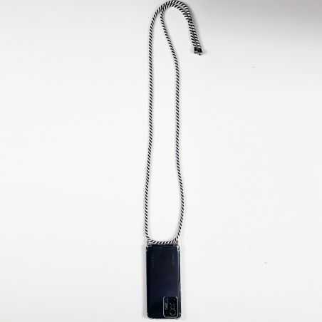 Coque Transparente Renforcée En Verre Trempé Pour Xiaomi Redmi Note 12 5G Lanière Cordon Rayé