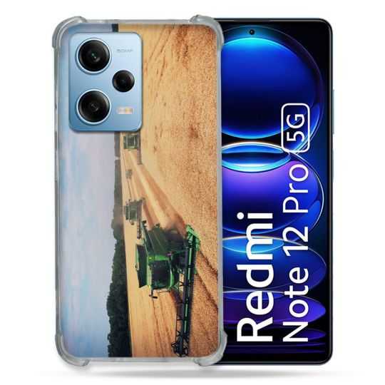 Coque Renforcée En Verre Trempé Pour Xiaomi Redmi Note 12 Pro 5G Agriculture Moissonneuse
