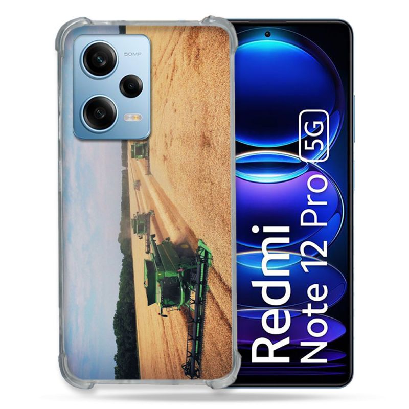 Coque Renforcée En Verre Trempé Pour Xiaomi Redmi Note 12 Pro 5G Agriculture Moissonneuse