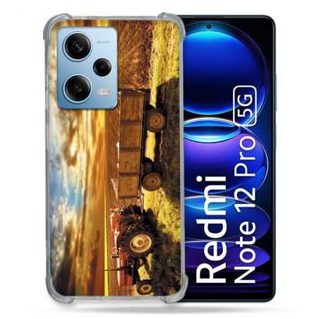 Coque Renforcée En Verre Trempé Pour Xiaomi Redmi Note 12 Pro 5G Agriculture Tracteur Color