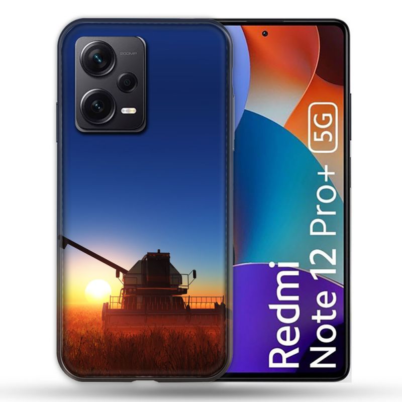Coque Renforcée Pour Xiaomi Redmi Note 12 Pro Plus 5G Agriculture Moissonneuse Soleil