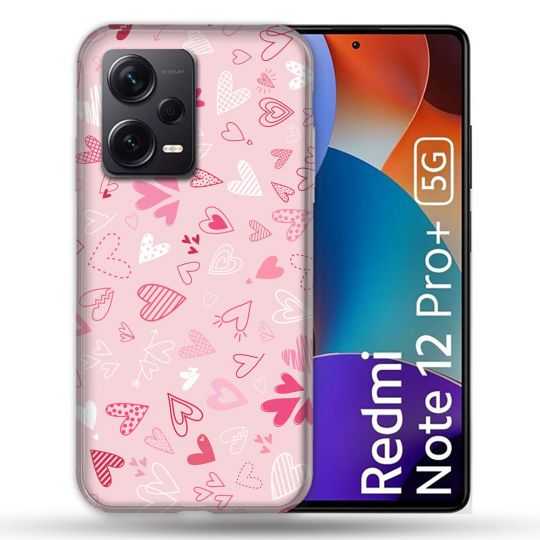 Coque Renforcée Pour Xiaomi Redmi Note 12 Pro Plus 5G Amour Ptis Coeurs