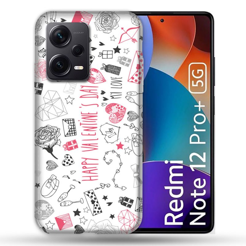 Coque Renforcée Pour Xiaomi Redmi Note 12 Pro Plus 5G Amour Valentines