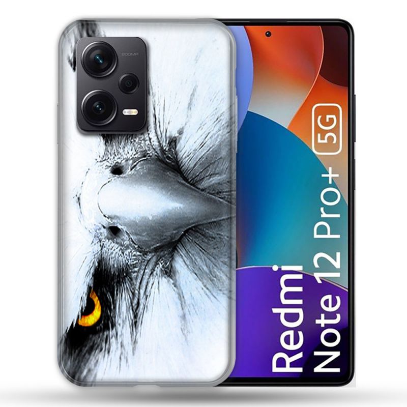 Coque Renforcée Pour Xiaomi Redmi Note 12 Pro Plus 5G Animal Aigle Royal Blanc