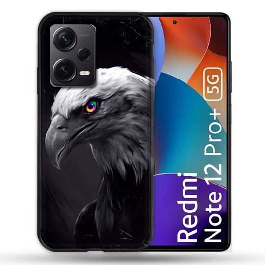Coque Renforcée Pour Xiaomi Redmi Note 12 Pro Plus 5G Animal Aigle Royal Noir