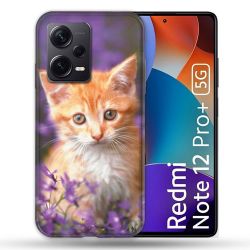 Coque Renforcée Pour Xiaomi Redmi Note 12 Pro Plus 5G Animal Chat Violet