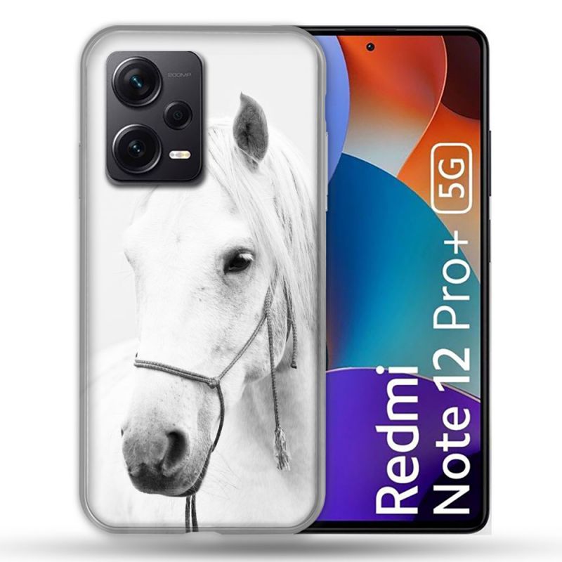 Coque Renforcée Pour Xiaomi Redmi Note 12 Pro Plus 5G Animal Cheval Cristal