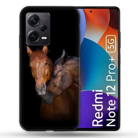 Coque Renforcée Pour Xiaomi Redmi Note 12 Pro Plus 5G Animal Cheval Marron