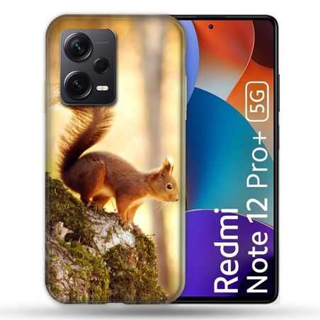 Coque Renforcée Pour Xiaomi Redmi Note 12 Pro Plus 5G Animal Ecureuil Bois