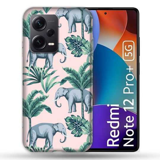 Coque Renforcée Pour Xiaomi Redmi Note 12 Pro Plus 5G Animal Elephant Pattern