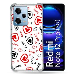 Coque Renforcée En Verre Trempé Pour Xiaomi Redmi Note 12 Pro 5G Amour Love