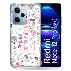 Coque Renforcée En Verre Trempé Pour Xiaomi Redmi Note 12 Pro 5G Amour Valentines