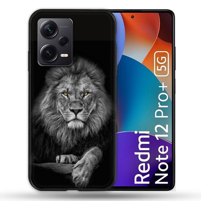 Coque Renforcée Pour Xiaomi Redmi Note 12 Pro Plus 5G Animal Lion Majestueux