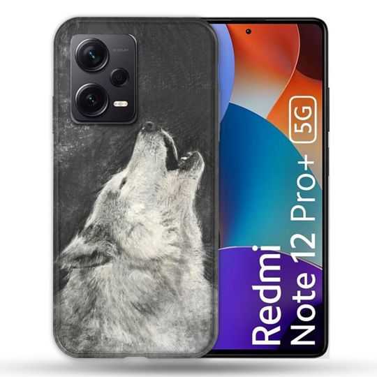 Coque Renforcée Pour Xiaomi Redmi Note 12 Pro Plus 5G Animal Loup Hurlement