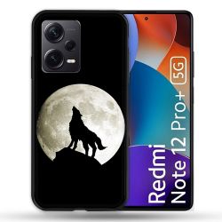 Coque Renforcée Pour Xiaomi Redmi Note 12 Pro Plus 5G Animal Loup Noir
