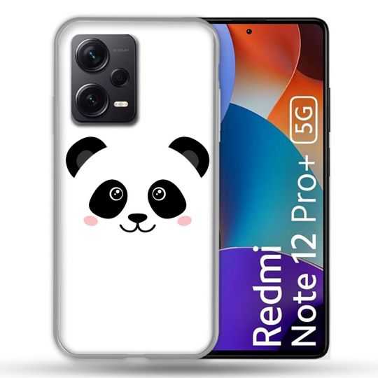 Coque Renforcée Pour Xiaomi Redmi Note 12 Pro Plus 5G Animal Panda Blanc