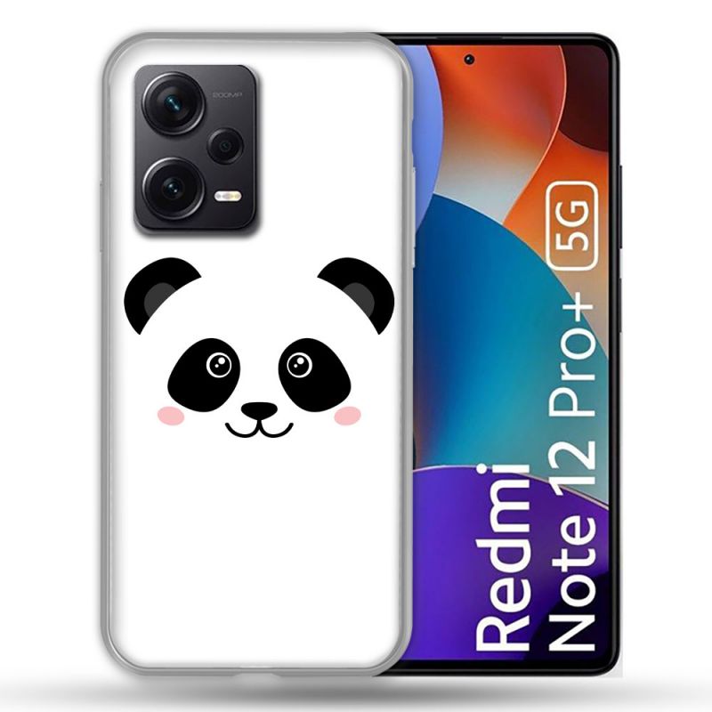 Coque Renforcée Pour Xiaomi Redmi Note 12 Pro Plus 5G Animal Panda Blanc
