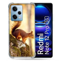 Coque Renforcée En Verre Trempé Pour Xiaomi Redmi Note 12 Pro 5G Animal Ecureuil Bois