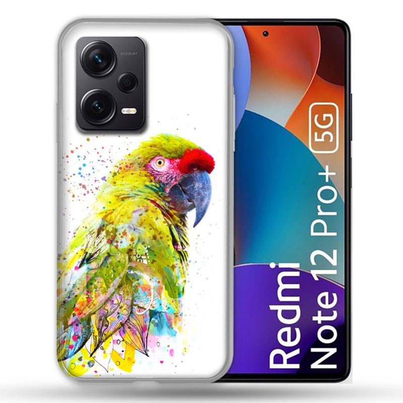 Coque Renforcée Pour Xiaomi Redmi Note 12 Pro Plus 5G Animal Perroquet Jaune