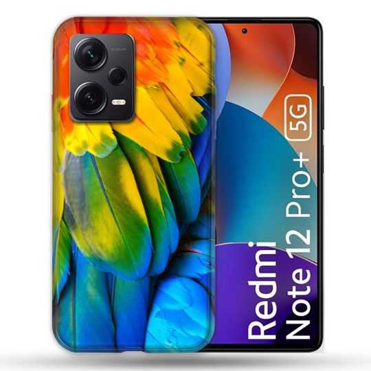 Coque Renforcée Pour Xiaomi Redmi Note 12 Pro Plus 5G Animal Perroquet Plume