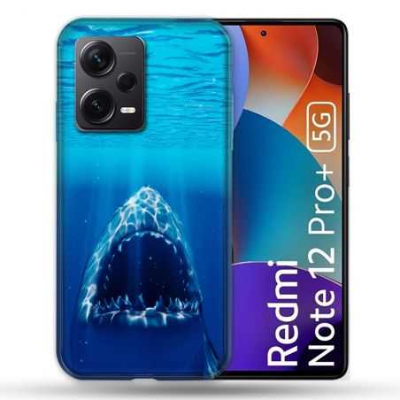 Coque Renforcée Pour Xiaomi Redmi Note 12 Pro Plus 5G Animal Requin Dent