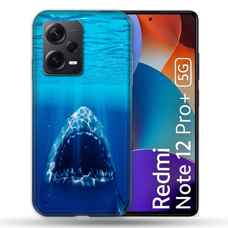 Coque Renforcée Pour Xiaomi Redmi Note 12 Pro Plus 5G Animal Requin Dent