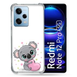 Coque Renforcée En Verre Trempé Pour Xiaomi Redmi Note 12 Pro 5G Animal Koala Cœur