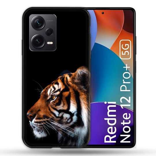 Coque Renforcée Pour Xiaomi Redmi Note 12 Pro Plus 5G Animal Tigre Noir