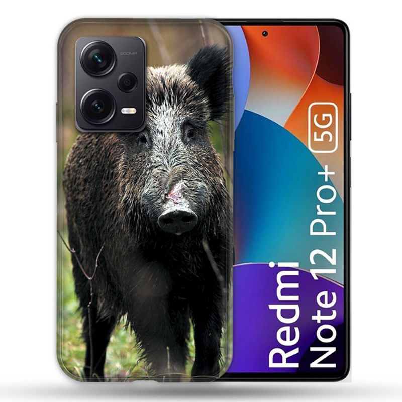 Coque Renforcée Pour Xiaomi Redmi Note 12 Pro Plus 5G Chasse Sanglier bois