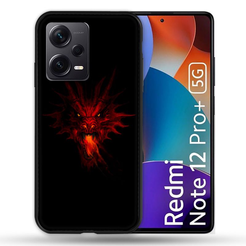 Coque Renforcée Pour Xiaomi Redmi Note 12 Pro Plus 5G Fantastique Dragon Feu