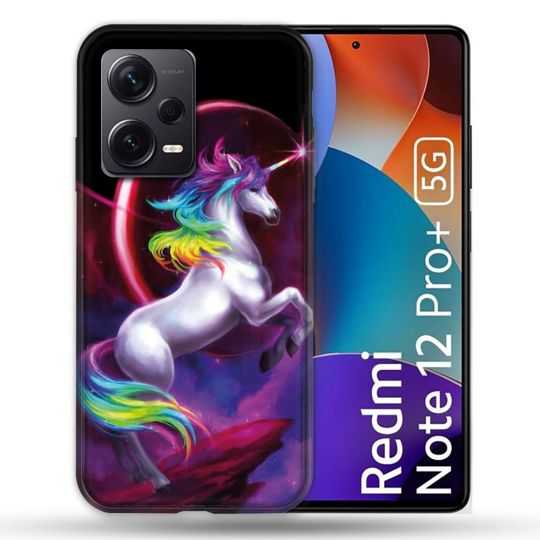 Coque Renforcée Pour Xiaomi Redmi Note 12 Pro Plus 5G Fantastique Licorne Arc en ciel