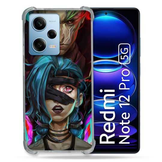 Coque Renforcée En Verre Trempé Pour Xiaomi Redmi Note 12 Pro 5G Arcane Jynx Bleu