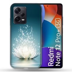 Coque Renforcée Pour Xiaomi Redmi Note 12 Pro Plus 5G Fleur Lotus Blanc