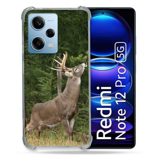 Coque Renforcée En Verre Trempé Pour Xiaomi Redmi Note 12 Pro 5G Chasse Cerf