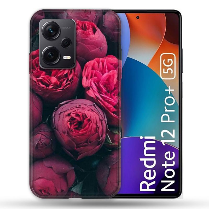 Coque Renforcée Pour Xiaomi Redmi Note 12 Pro Plus 5G Fleur Pivoine