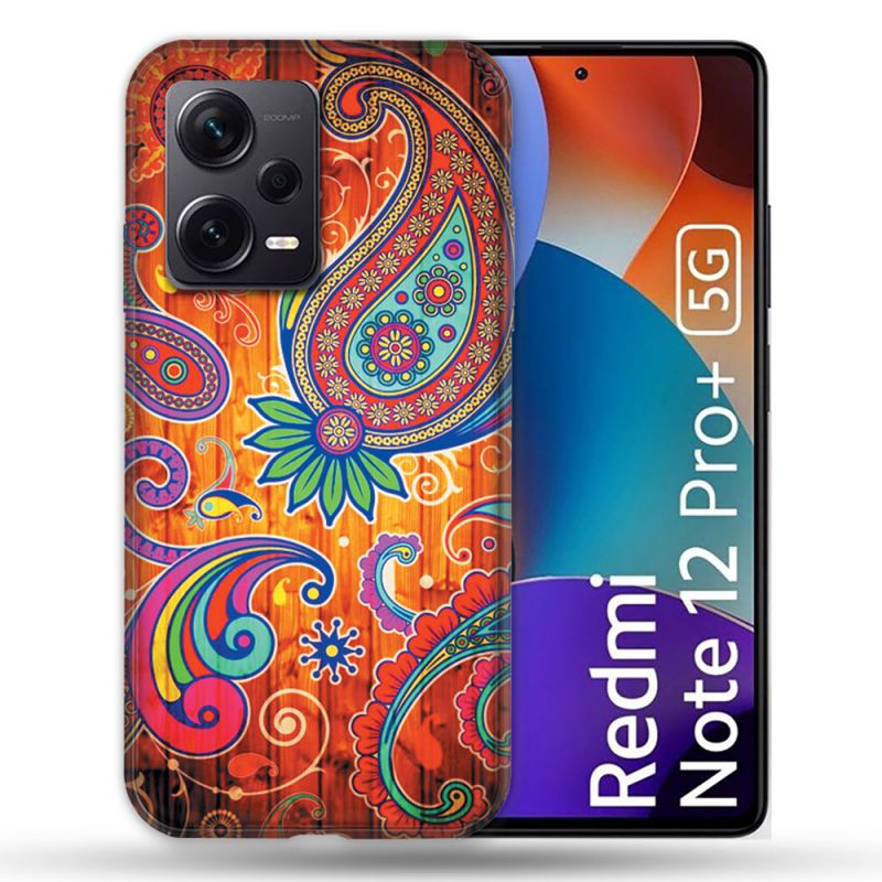 Coque Renforcée Pour Xiaomi Redmi Note 12 Pro Plus 5G Fleur Psychedelic