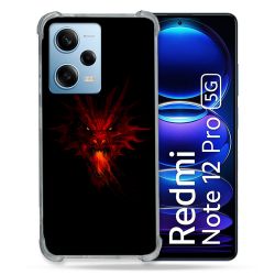 Coque Renforcée En Verre Trempé Pour Xiaomi Redmi Note 12 Pro 5G Fantastique Dragon Feu