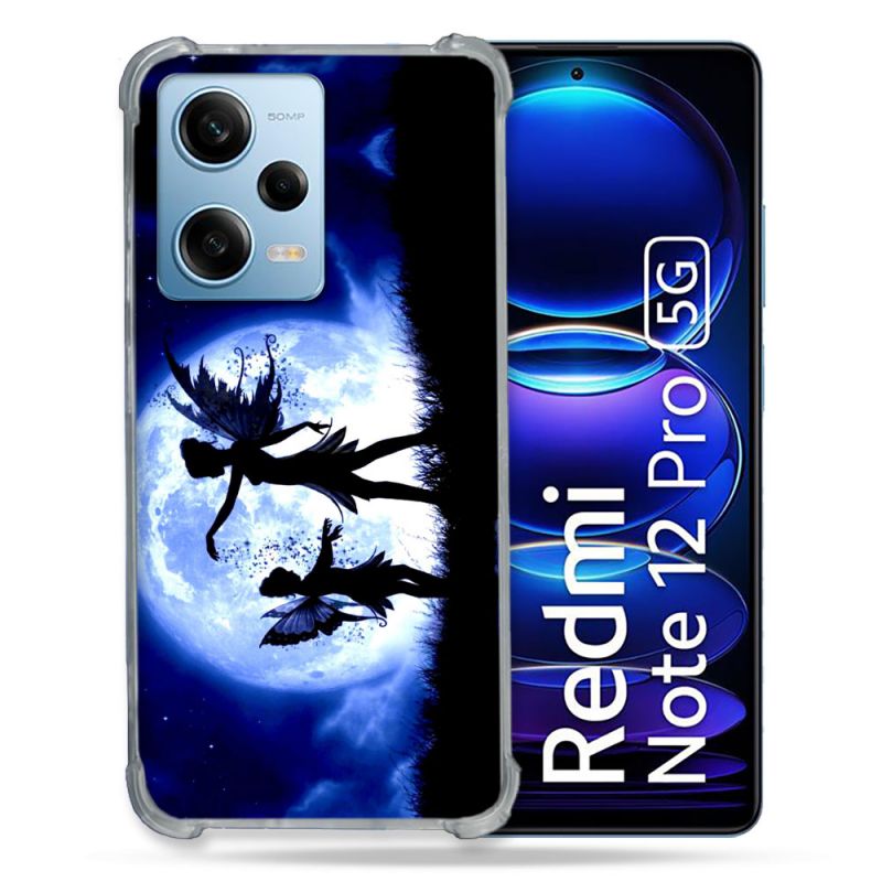 Coque Renforcée En Verre Trempé Pour Xiaomi Redmi Note 12 Pro 5G Fantastique Fee Lune