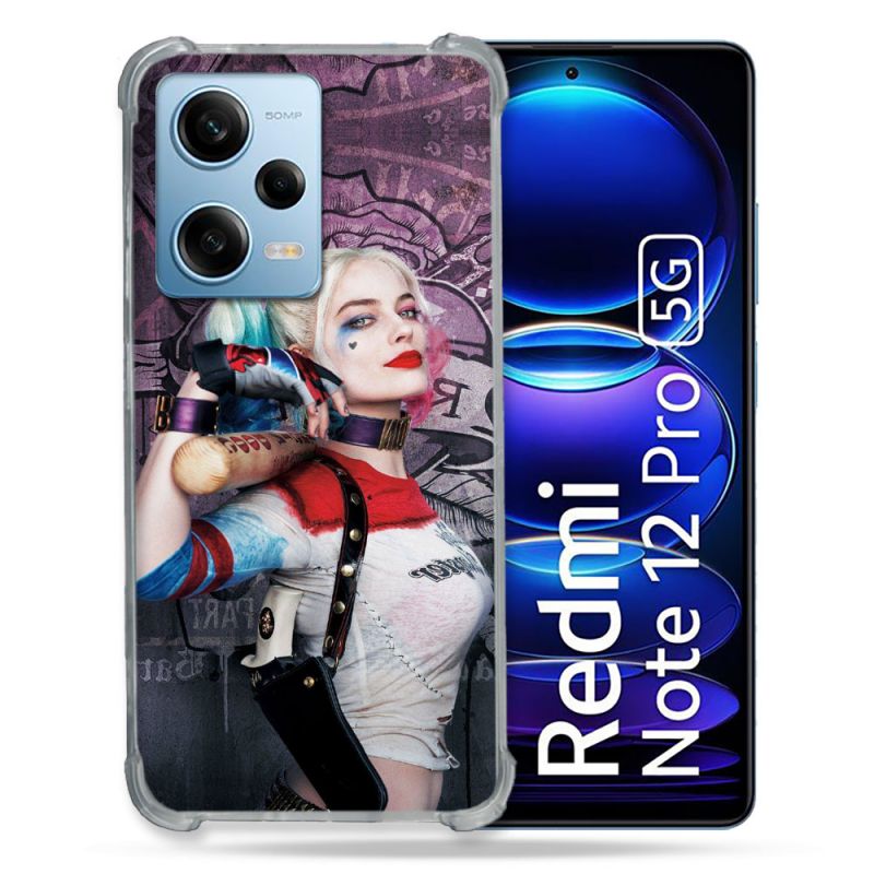 Coque Renforcée En Verre Trempé Pour Xiaomi Redmi Note 12 Pro 5G Harley Quinn Batte