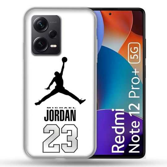 Coque Renforcée Pour Xiaomi Redmi Note 12 Pro Plus 5G Jordan 23 Blanc