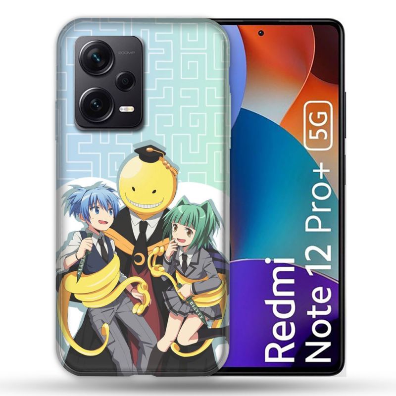 Coque Renforcée Pour Xiaomi Redmi Note 12 Pro Plus 5G Manga Assassination Classroom Kuro Trio